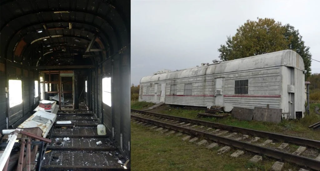 Демонтаж железнодорожного вагона жд ст.Новинка — фото 3